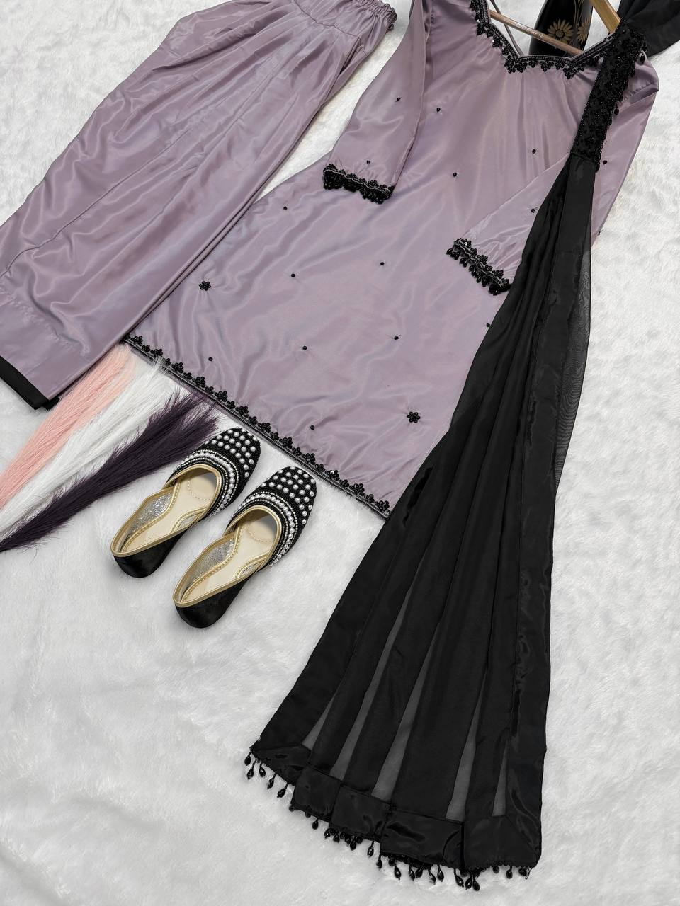 Editorial Lavender Beaded Couture